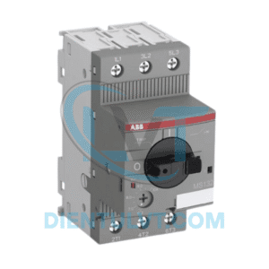 Aptomat ABB MS132-6.3 4.0-6.3A, 100kA, 690VAC/250VDC, bảo vệ động cơ, lắp ray DIN.