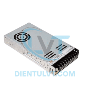 Bộ nguồn LRS-350-24 Meanwell 24V 14.6A, vỏ kim loại, dùng cho máy CNC, LED, tự động hóa.
