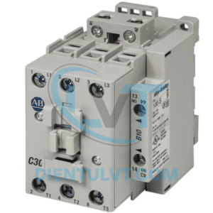Công tắc tơ Allen-Bradley 100-C30D10, 3 cực, 30A, cuộn coil 120V, 1NO, dùng tủ điện công nghiệp.