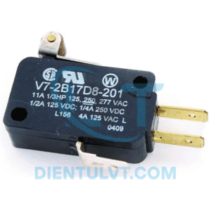 Công tắc cơ bản V7-1C17D8-048 Honeywell, dòng 15A, cần gạt dài 59.4mm, SPDT.