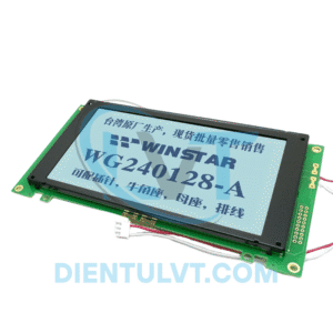 Màn hình WG240128A – LCD đồ họa 240x128, nền đen, dạng hàn chân.