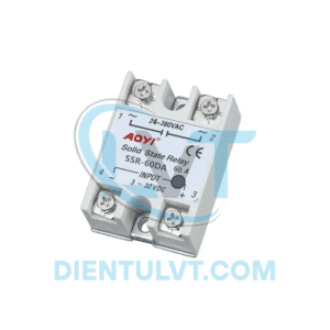Rơ le SSR-60DA-P AOYI – Rơ le bán dẫn 60A, điều khiển đầu vào DC, ngõ ra AC.